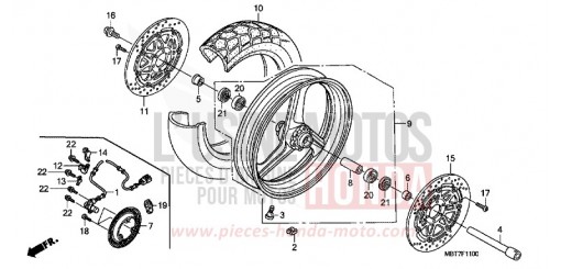 ROUE AVANT XL1000V8 de 2008